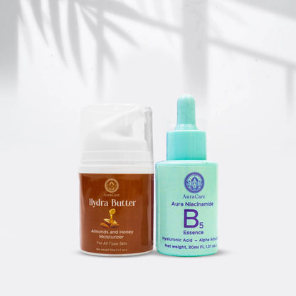 Glass Skin Bundle (Moisturizer+Serum) - AuraCare.pk